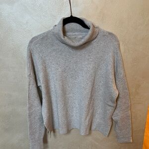 LOFT Light Gray Cowl Neck Sweater